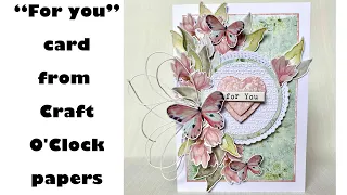 "For you" card with Craft O'Clock papers