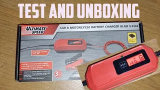 ULTIMATE SPEED ULGD 5.0 D2 TEST AND UNBOXING, BATTERY CHARGER 6V AND 12V