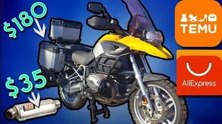 Installing CHEAP motorcycle parts from TEMU and ALIEXPRESS on an AUCTION bought BMW R1200GS!