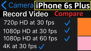 0060 - iPhone 6s Plus - Video - 720p 30fps vs 1080p 30fps vs 1080p 60fps vs 4K 30fps