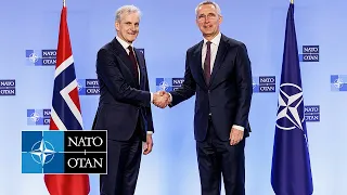 NATO Secretary General with the Prime Minister of Norway 🇳🇴 Jonas Gahr Støre, 24 MAR 2023
