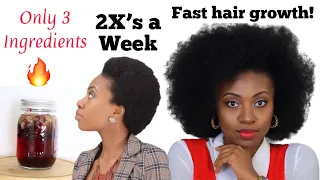 3 Important Ingredients Her Hair Loves. Helps To Stop Breakage , Moisturize & Promotes Hair Growth