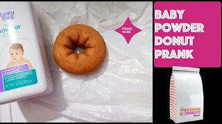 BABY POWDER DONUT PRANK ON HUSBAND ** BACKFIRES**