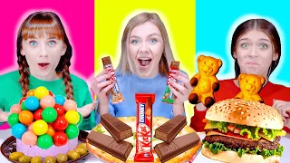 ASMR Cake VS Burger VS Pizza Food Chalenge By LiLiBu #2