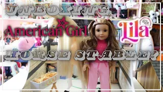 Unboxing American Girl Lila's Honeycrisp Hill Horse Stable!