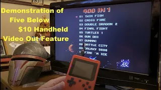 Five Below $10 Handheld Gaming System - Part II (Exploring the TV out functionality)