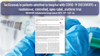 Tocilizumab bei hospitalisierten Patienten mit COVID 19: RECOVERY Studie Publikation Lancet