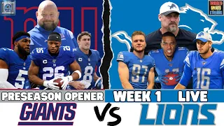 Live: New York Giants vs Detroit Lions: Preseason Week 1