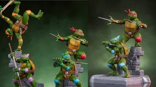 New TMNT Teenage Mutant Ninja Turtles Mini Statue Four-Pack revealed preorder info
