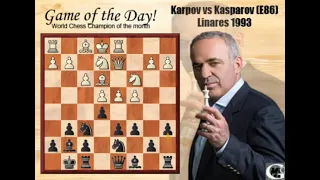The Prophylactic Trapping / Karpov vs Kasparov Linares 1993 / 22...c3!!