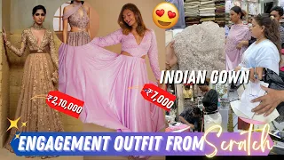 Indian Engagement Outfit from Scratch! Indian Edgy Gown *Rs.7000* Sarah Sarosh