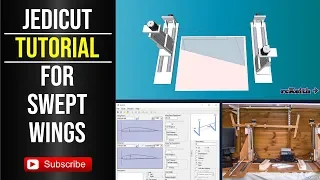 How to use Jedicut to make g-code for a tapered wing tutorial