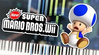 New Super Mario Bros. Wii - Game Over Theme Piano Tutorial Synthesia