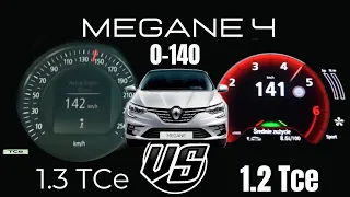 Renault Megane 1.2 Tce 130 Hp VS Megane 4 1.3 Tce 140 Hp 0 140 Yarışı Acceleration