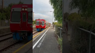 A train passed Alberton station from Port Adelaide to Adelaide