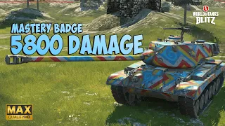 M46 Patton in Action 5800 Damage | Mastery Badge | WoT Blitz Gameplay