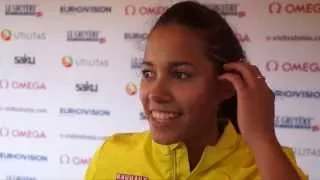 Angelica Bengtsson (SWE) after winning Gold in the Pole Vault