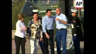 Bush hosts Danish prime minister at Texas ranch, arrival