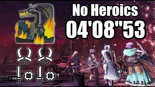 ［MHWI］伝説の黒龍　ミラボレアス　非火事場片手剣2 双剣2 /04'08"53 /Fade to Black /Fatalis /NoHeroics /SnS ×2 DB×2