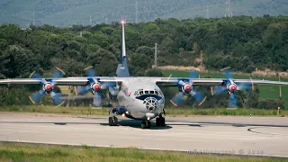 [4K] Ruby Star Antonov AN-12BP at Girona - Costa Brava