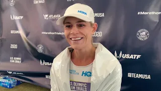 Kellyn Taylor after 8th place finish at 2020 US Olympic Marathon Trials