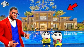 CHOP SHINCHAN & FRANKLIN WANT TO BECOME SUPER RICH IN GTA 5 ll AMAAN-T