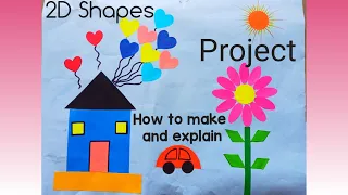 2D Shapes Project | How To Make Geometrical Shapes Project | #schoolproject |