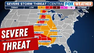 Severe Storms, Flash Flooding Threaten Over 1,300-Mile Stretch Across US