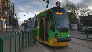 Poland, Poznań, tram 2 ride from Traugutta to Kosinskiego