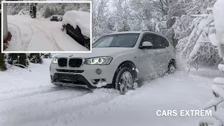 2017 BMW X3 xDrive20d F25 LCI Facelift Driving A 20% Slope Up & Down in 12“ | 30 cm Of Snow | xDrive