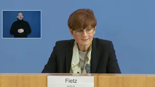 BPK: Regierungspressekonferenz mit Martina Fietz nach Corona-Kabinett