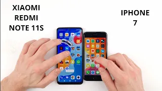 Xiaomi Redmi Note 11S vs Iphone 7 SPEED TEST