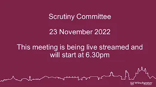 The Scrutiny Committee, Winchester City Council, 23rd November 2022.