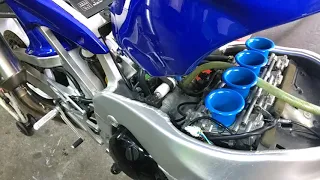 YZF-R1　タンク清掃＋FCRセッティング