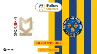 MK Dons 2-0 Shrewsbury Town | Highlights 21/22