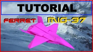 Origami Airplanes - Tutorial of the MIG-37 Ferret with no cuts and no glue