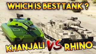 GTA ONLINE KHANJALI VS RHINO TANK (КАКОЙ ЛУЧШЕ?)