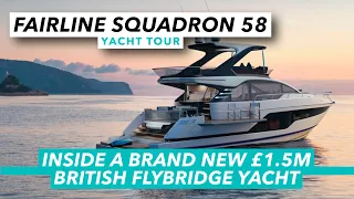 Fairline Squadron 58 yacht tour | Inside a brand new £1.5m British flybridge | Motor Boat & Yachting