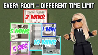 BUILDING A BLOXBURG HOUSE BUT EVERY ROOM IS A DIFFERENT TIME LIMIT... | roblox