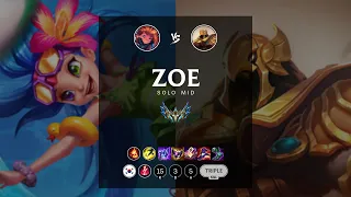 Zoe Mid vs Azir - KR Challenger Patch 12.13