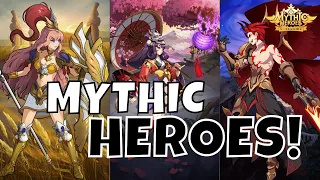 FIRST LOOK - MYTHIC HEROES! [FURRY HIPPO AFK ARENA]
