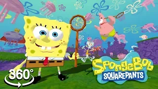 Spongebob Squarepants! - 360° Let’s Go JELLYFISHING - (The First 3D VR Game Experience!)