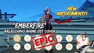 Genshin Nightwind Horn Showcase - "Emberfire" (Arlecchino Short Animation OST EPIC Cover 🔥)