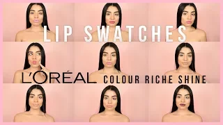 YSL Lipstick DUPES?! | Loreal Colour Riche Shine Lipstick Swatches