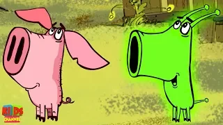 UFO | Piglet Series Part 7 | Funny Cartoons For Kids | Kids Channel