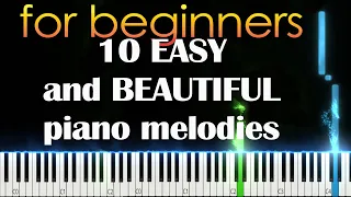 10 EASY and BEAUTIFUL Melodies for Piano for BEGINNERS #littleprince #elvispresley  #waltz