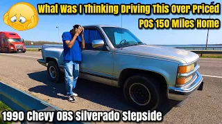 Road Trip To Pick Up My 1990 Chevy OBS Silverado Stepside Truck Project Build - Taking Delivery