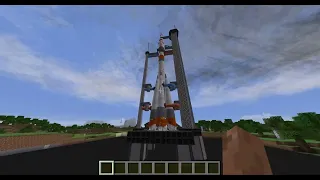 Soyuz Rocket Launch in Minecraft.
