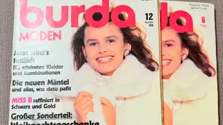 Обзор журнала Бурда моден с Машей Калининой на обложке￼ 1988 г.￼