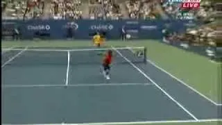 Roger Federer Mejor punto en la historia del  US Open Semi final 2009 HQ HQ